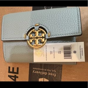Tory Burch teal wallet